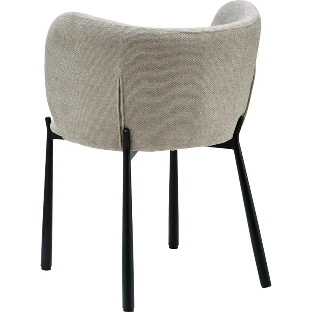 Illustration numéro 3 du produit Fauteuil de table en tissu Luxury Grège (x2)
