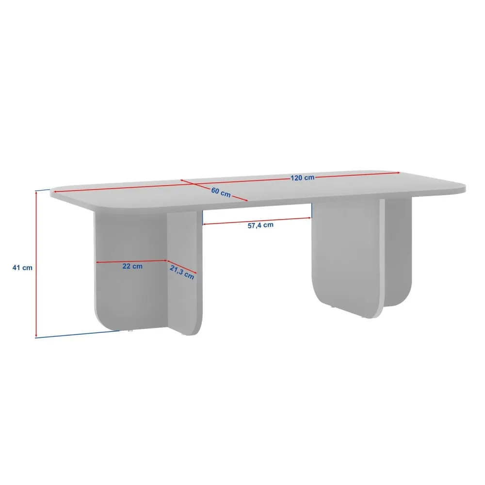 Illustration numéro 3 du produit Table basse design effet bois foncé Marron