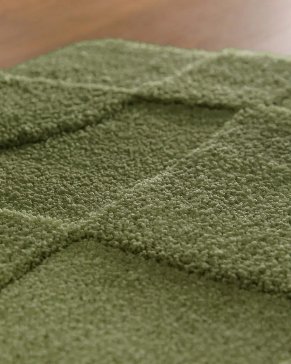Illustration numéro 3 du produit Tapis de bain à relief vert olive 55x65