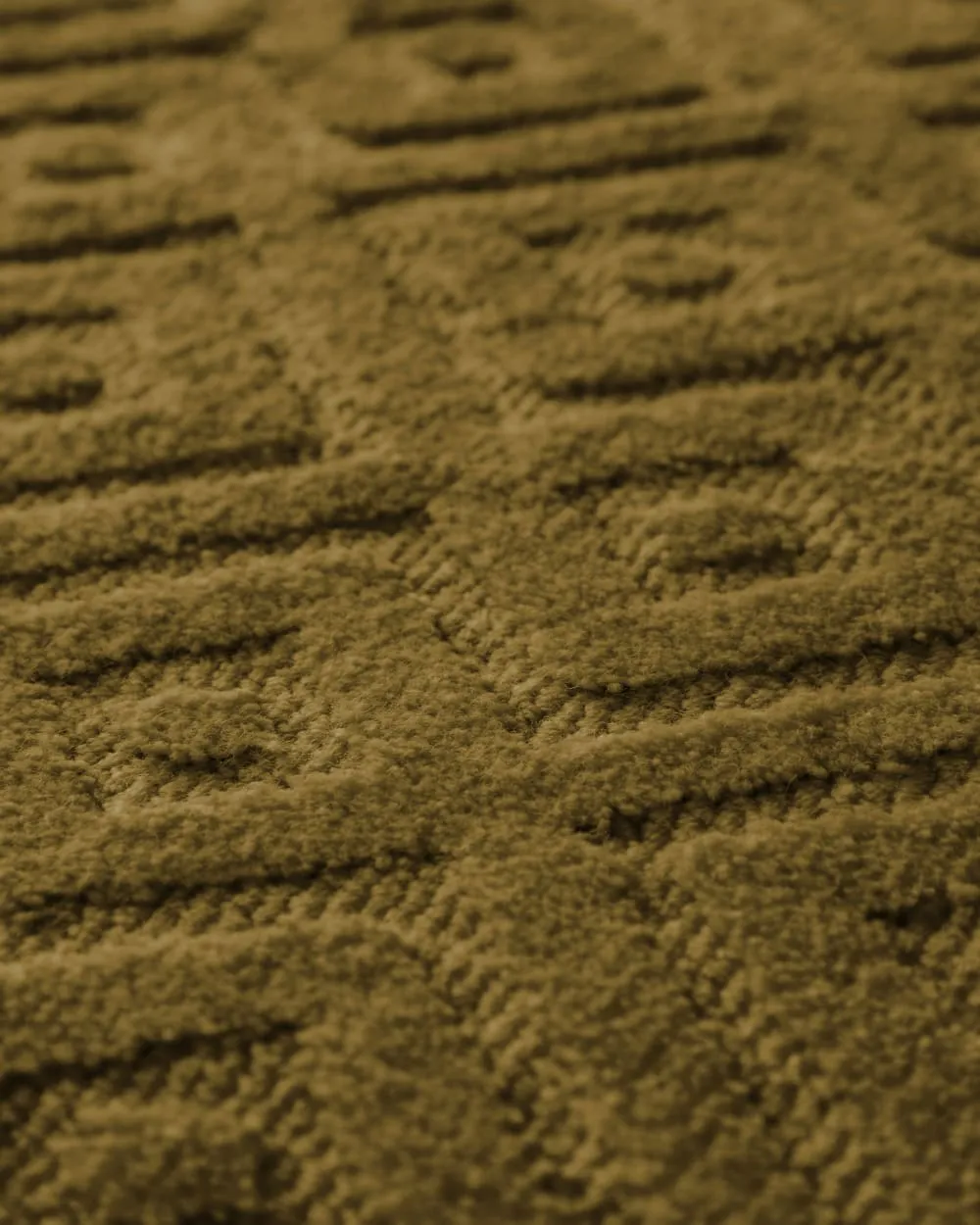 Illustration numéro 3 du produit Tapis en laine avec relief vert olive 140x200