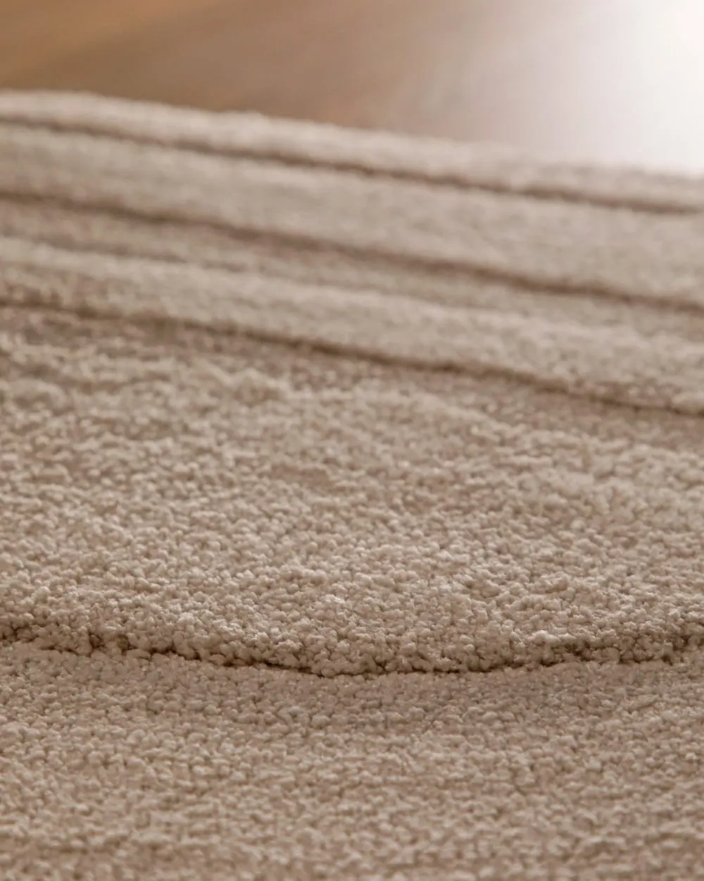 Illustration numéro 3 du produit Tapis de bain à relief beige sable 55x65