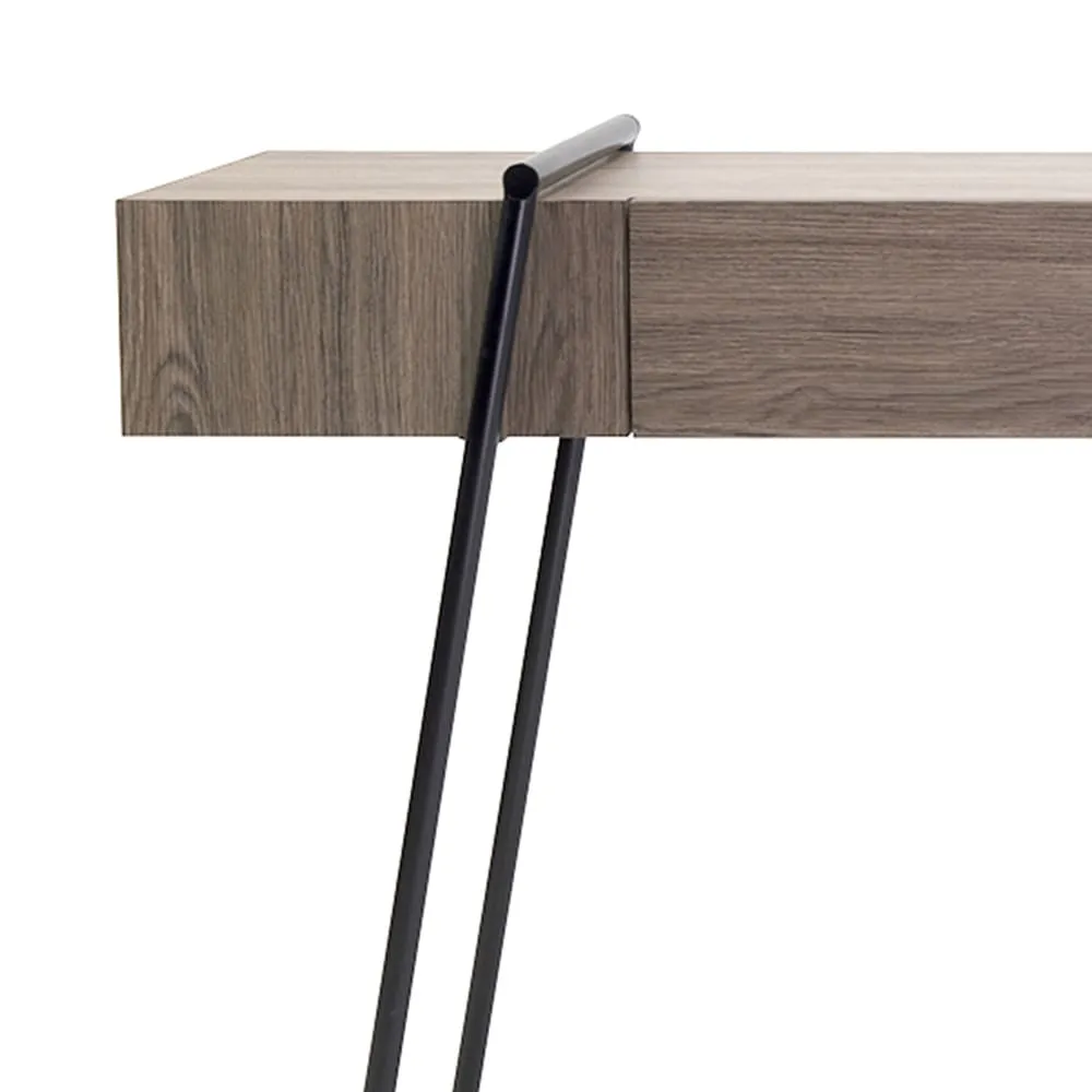 Illustration numéro 3 du produit Console 120x34x77cm en bois et métal - NERO