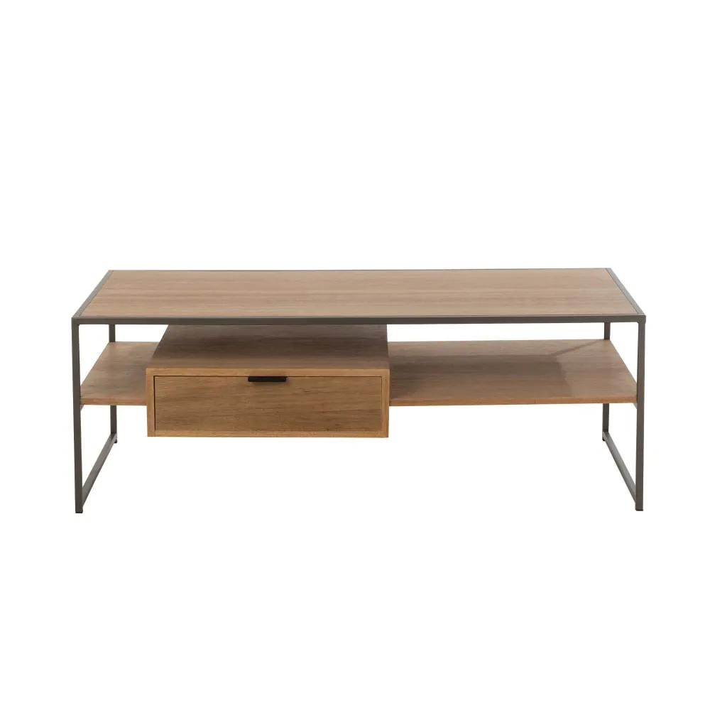 Illustration numéro 3 du produit Meuble TV 1 tiroir 120x60x42,5 cm naturel - MILEO