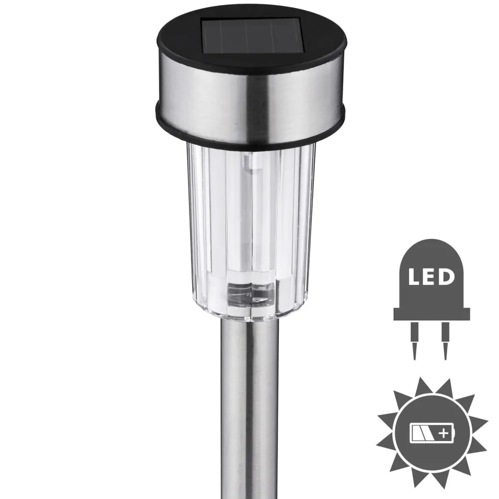 Illustration numéro 3 du produit Lot de 24 lampes solaires LED acier inoxydable allumage automatique