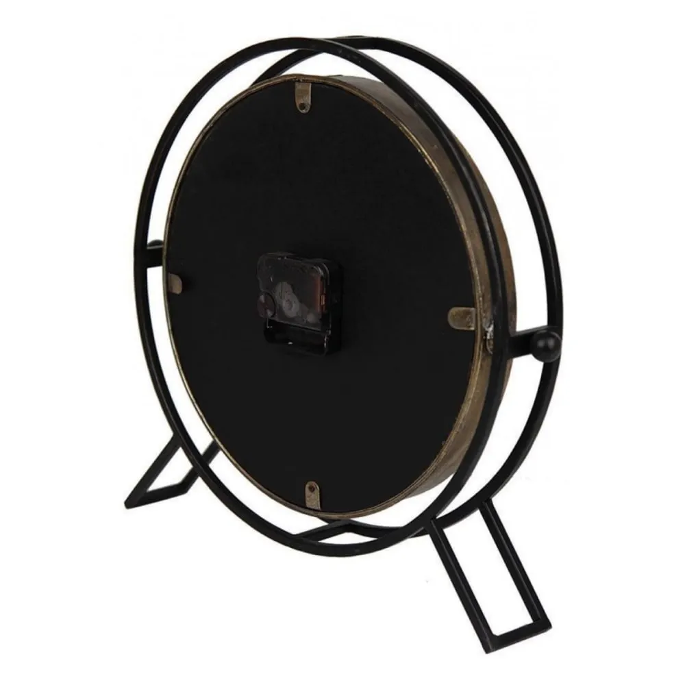 Illustration numéro 3 du produit Horloge ronde en métal noir