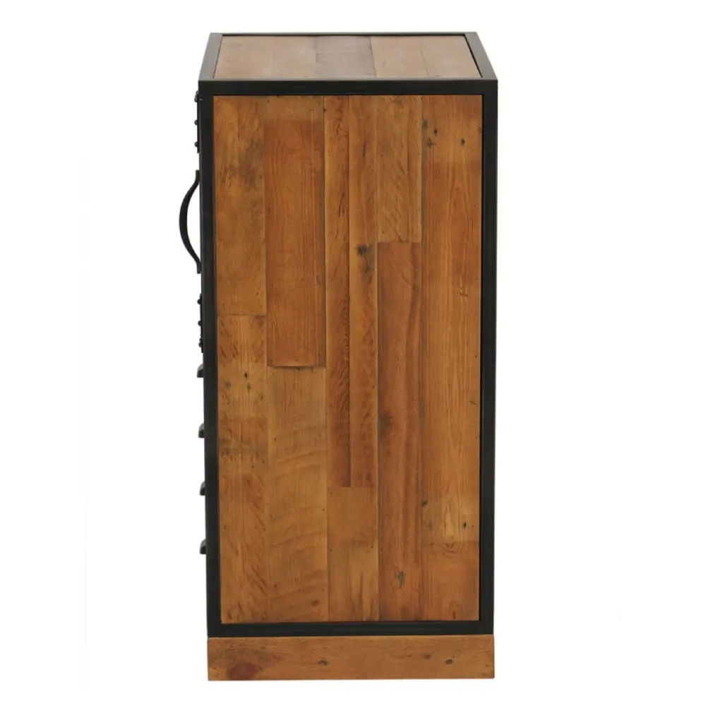 Illustration numéro 3 du produit Meuble de rangement 2 portes en bois marron