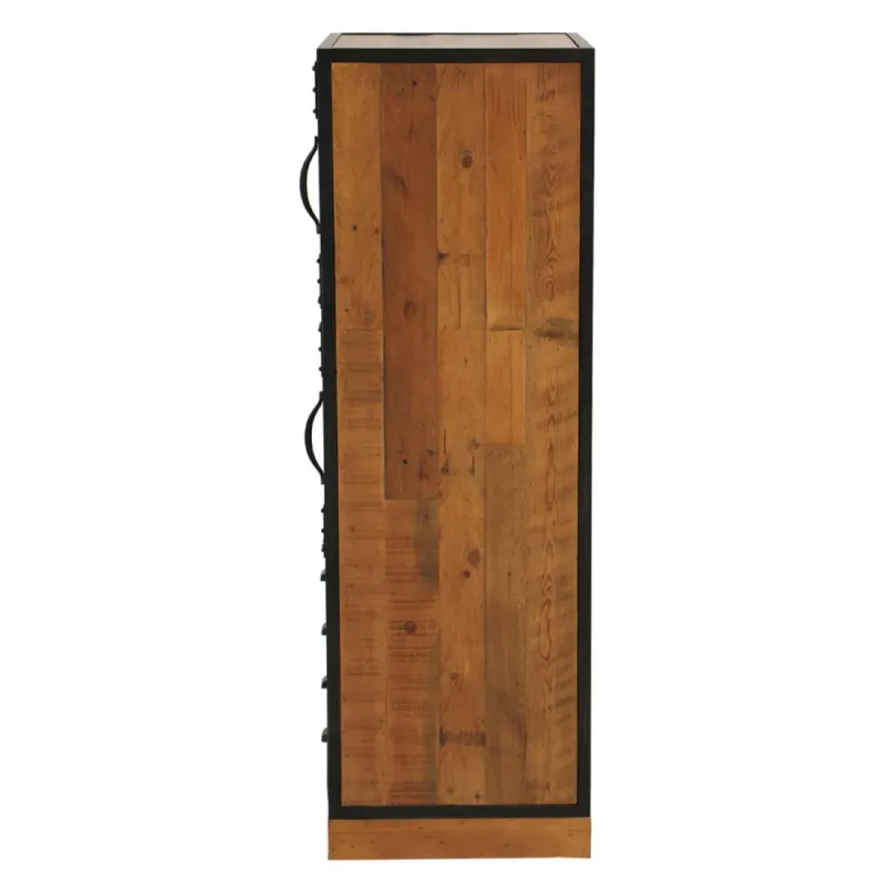 Illustration numéro 3 du produit Meuble de rangement 3 portes en bois marron