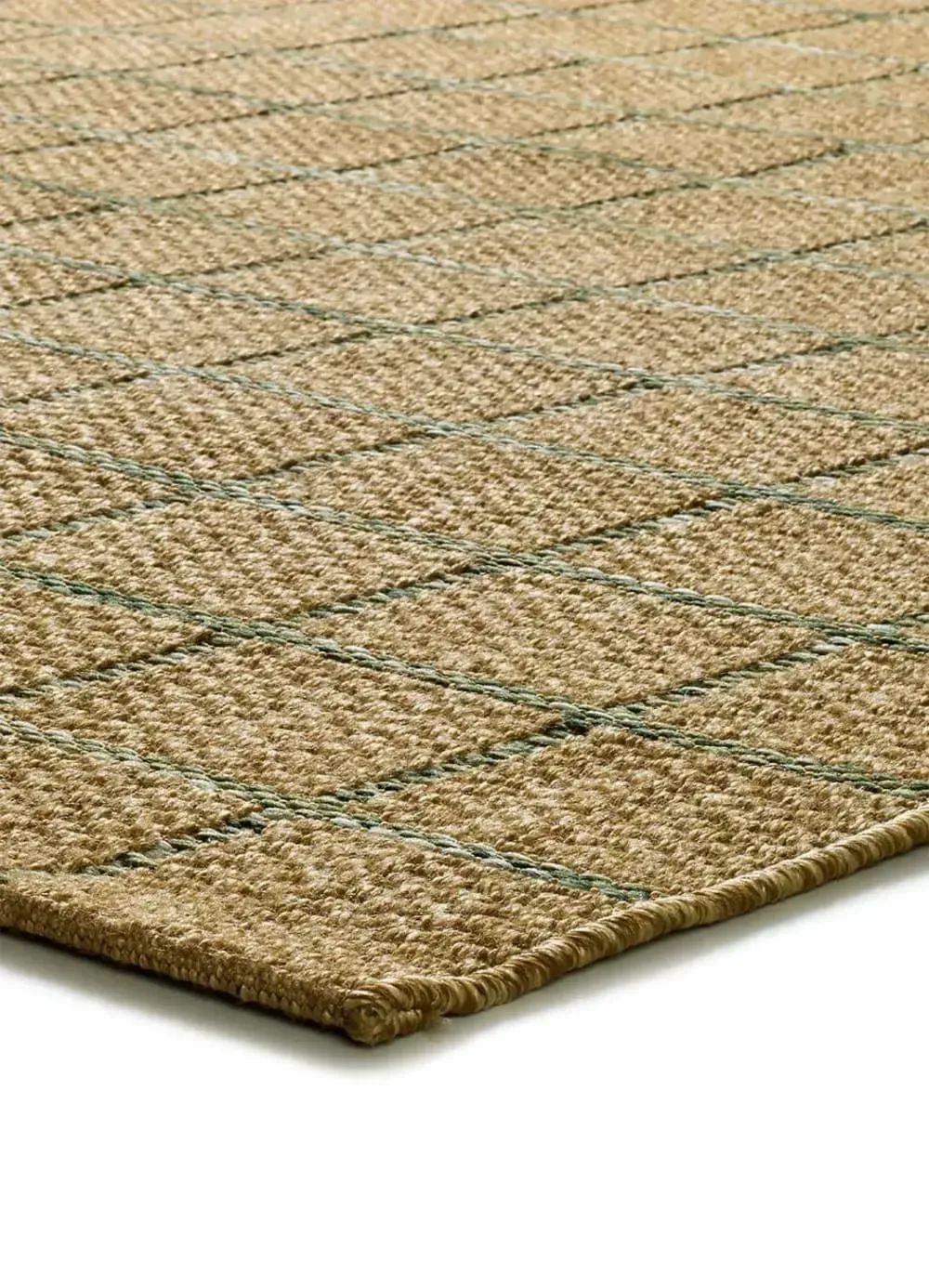 Illustration numéro 3 du produit Tapis extérieur effet jute géométrique marron/vert 160x230 cm