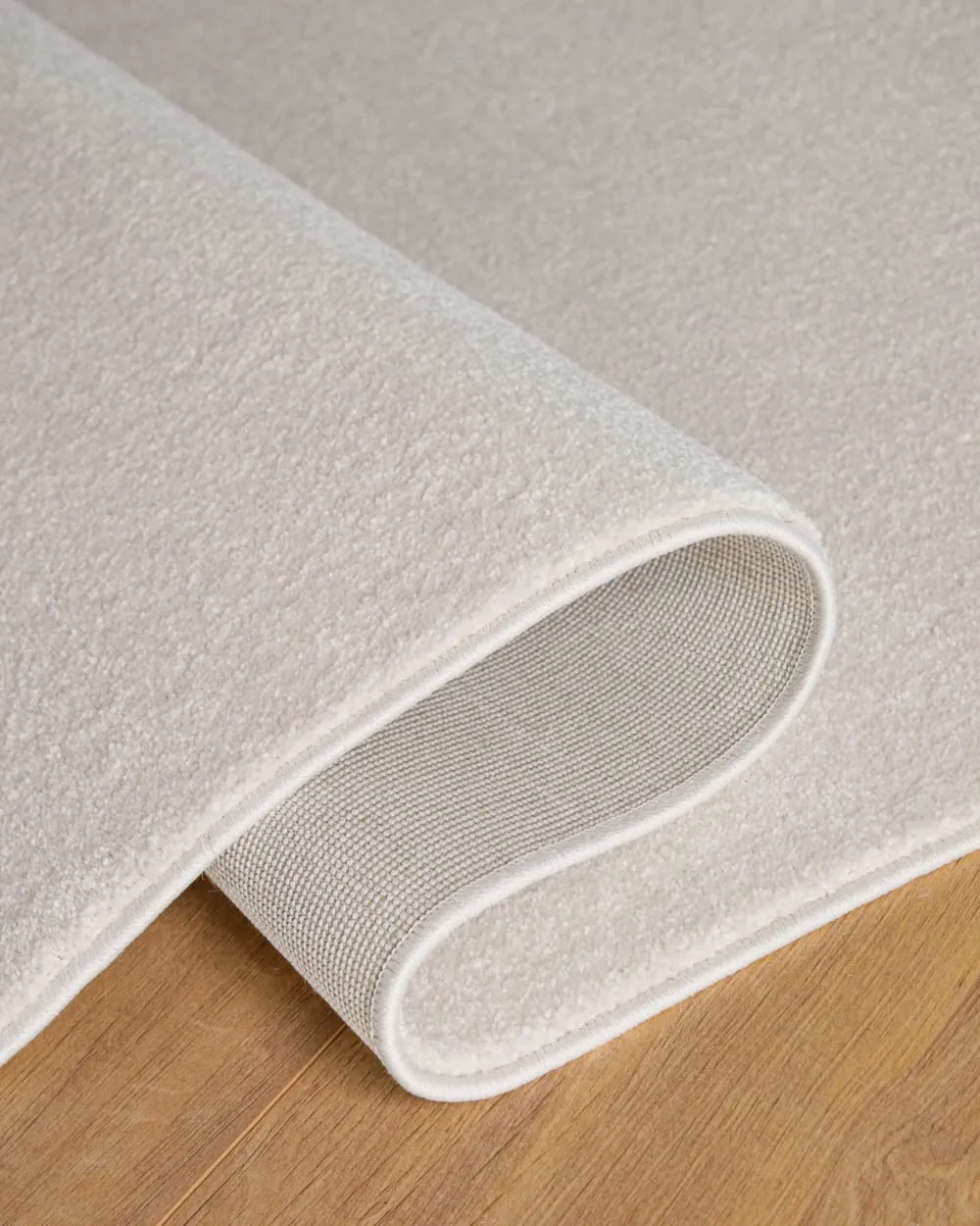 Illustration numéro 3 du produit Tapis de couloir tissé velours ras crème 80x230