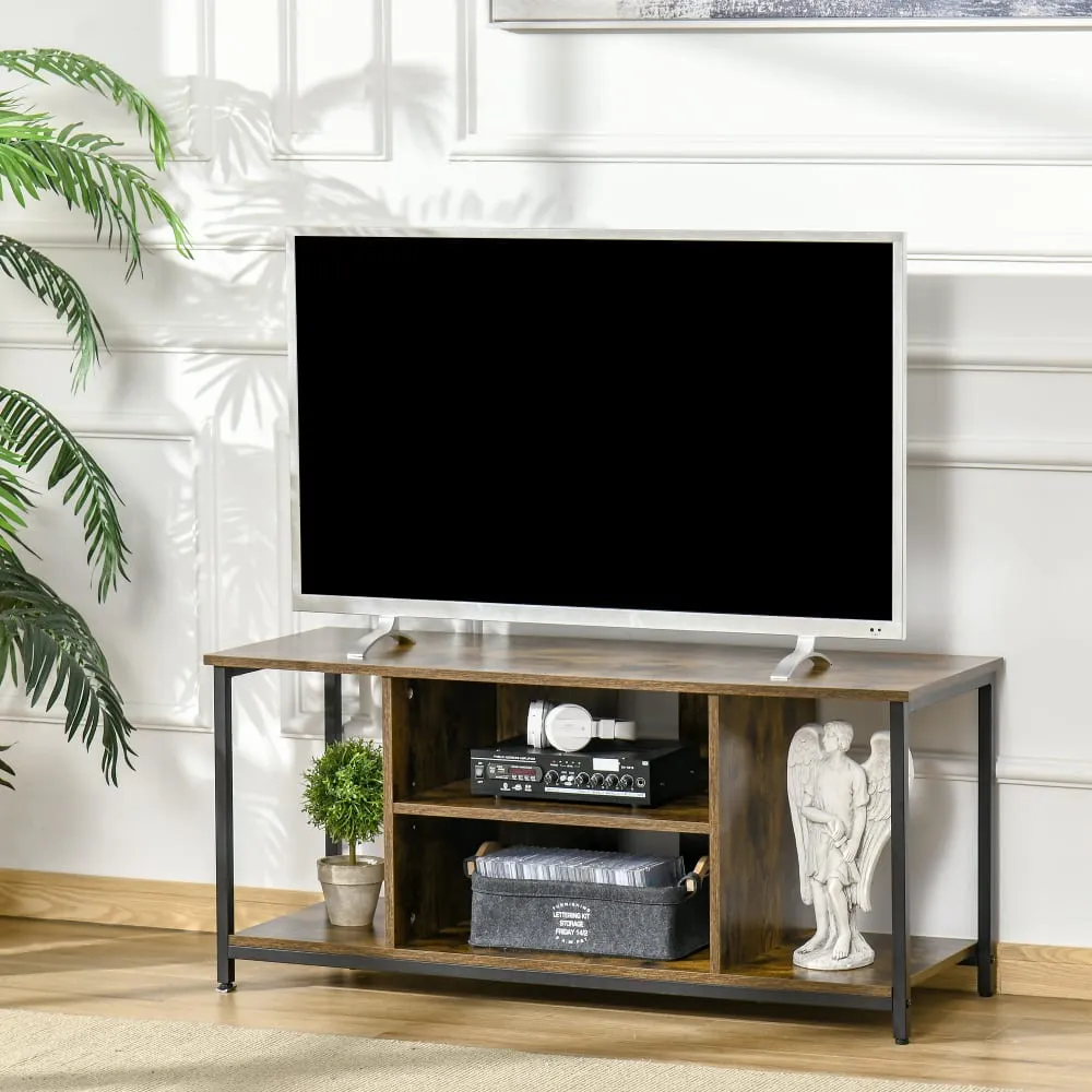Illustration numéro 3 du produit Meuble TV étagère réglable panneau de particules brun rustique