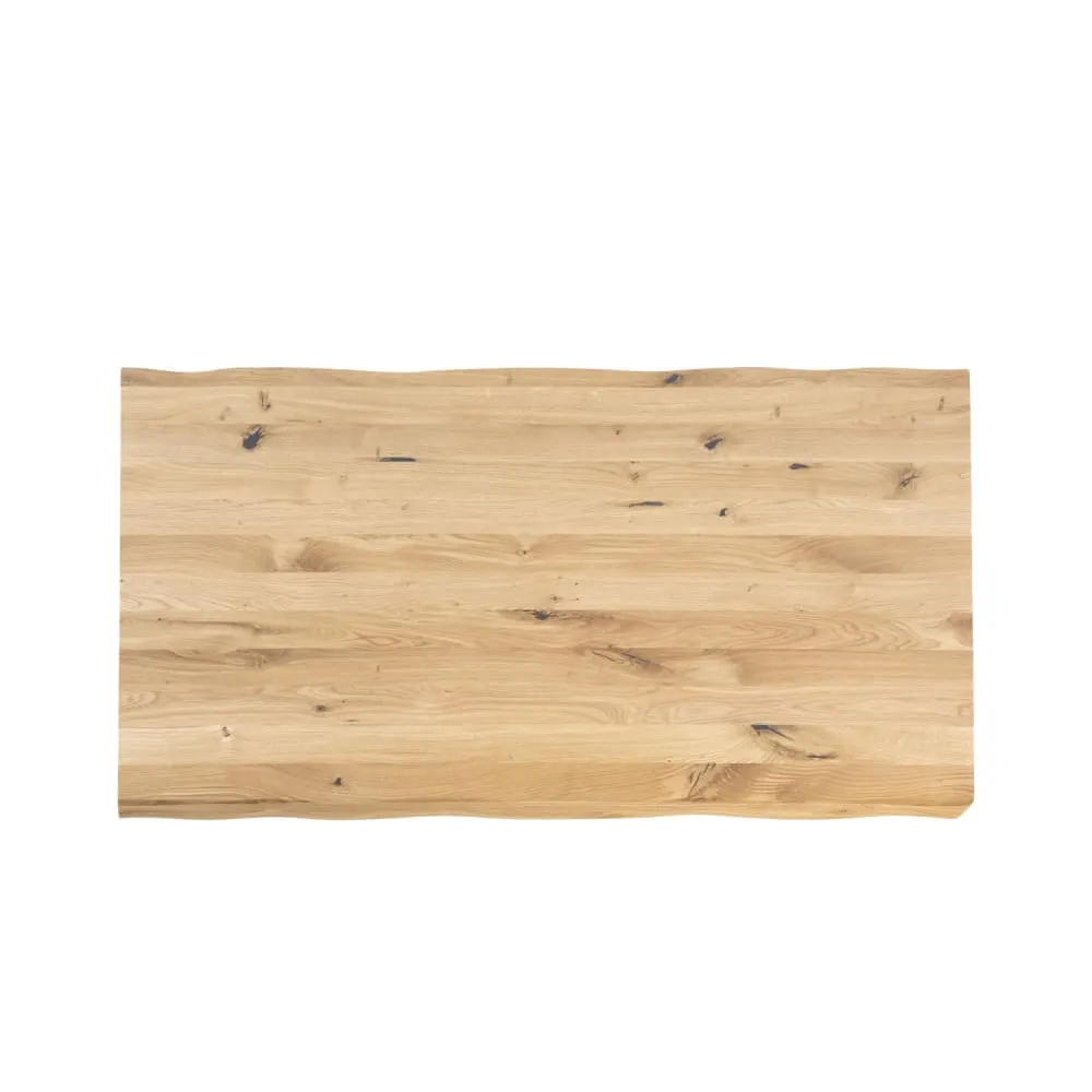 Illustration numéro 3 du produit Table à manger avec plateau en bois de 140 cm et pieds en métal noir