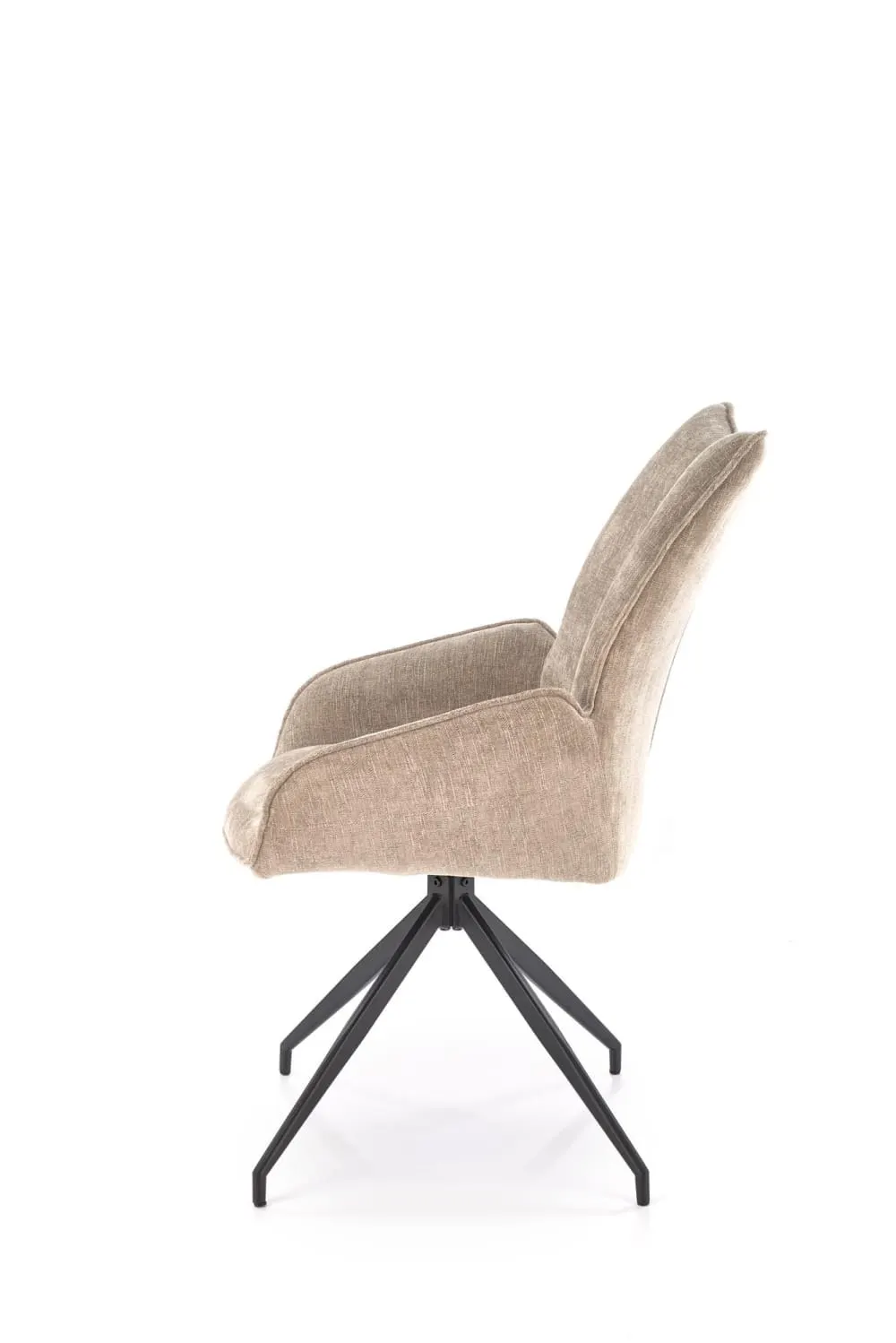 Illustration numéro 3 du produit Chaise design pivotante en tissu de polyester beige
