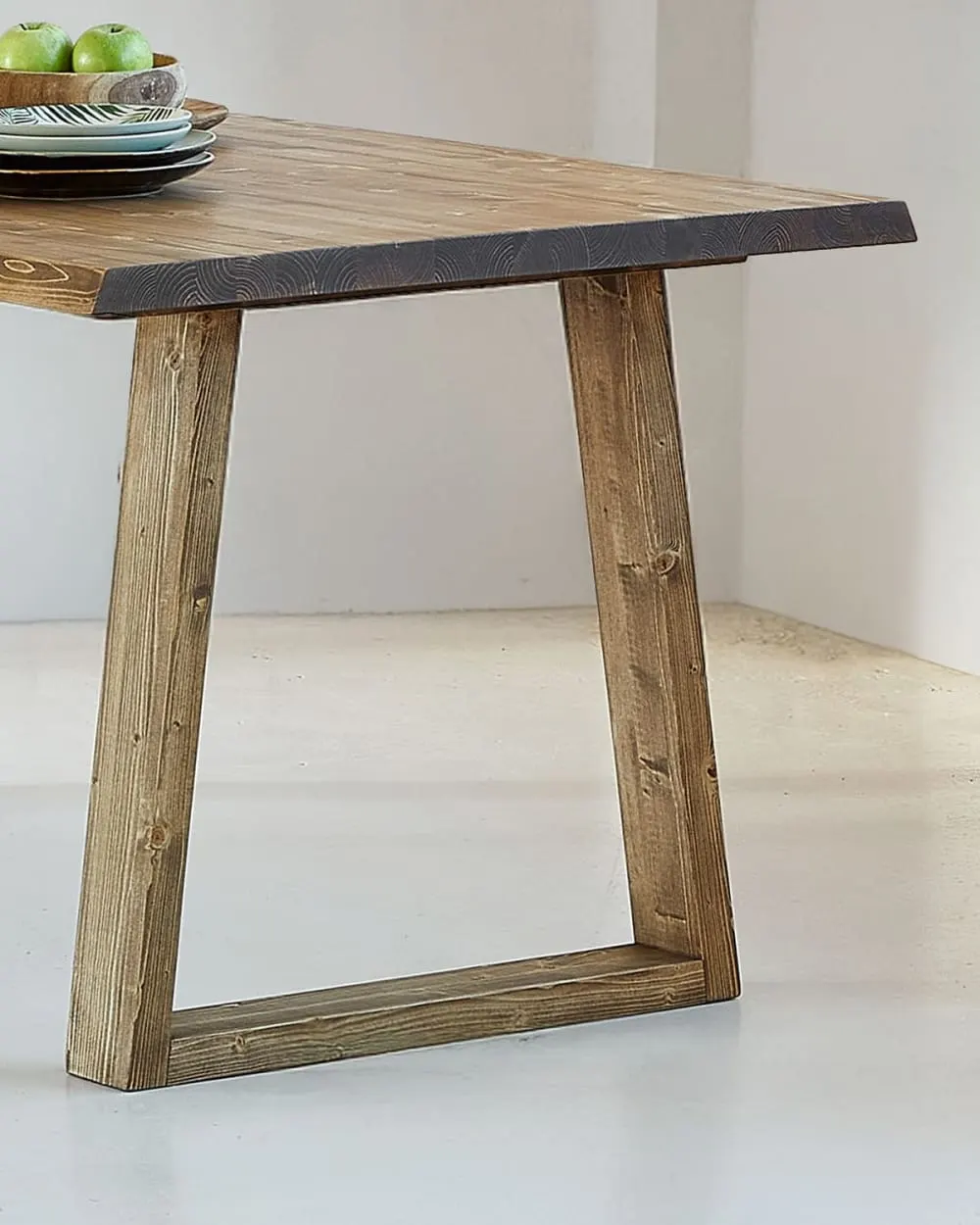 Illustration numéro 3 du produit Table à manger sapin massif marron 140x85 cm