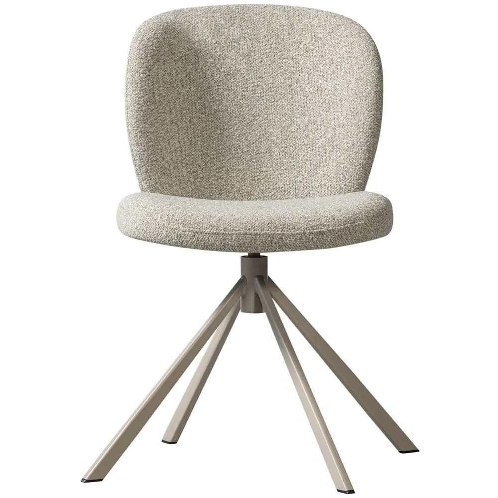 Illustration numéro 3 du produit Lot de 2 chaises de salle à manger en bouclé naturel