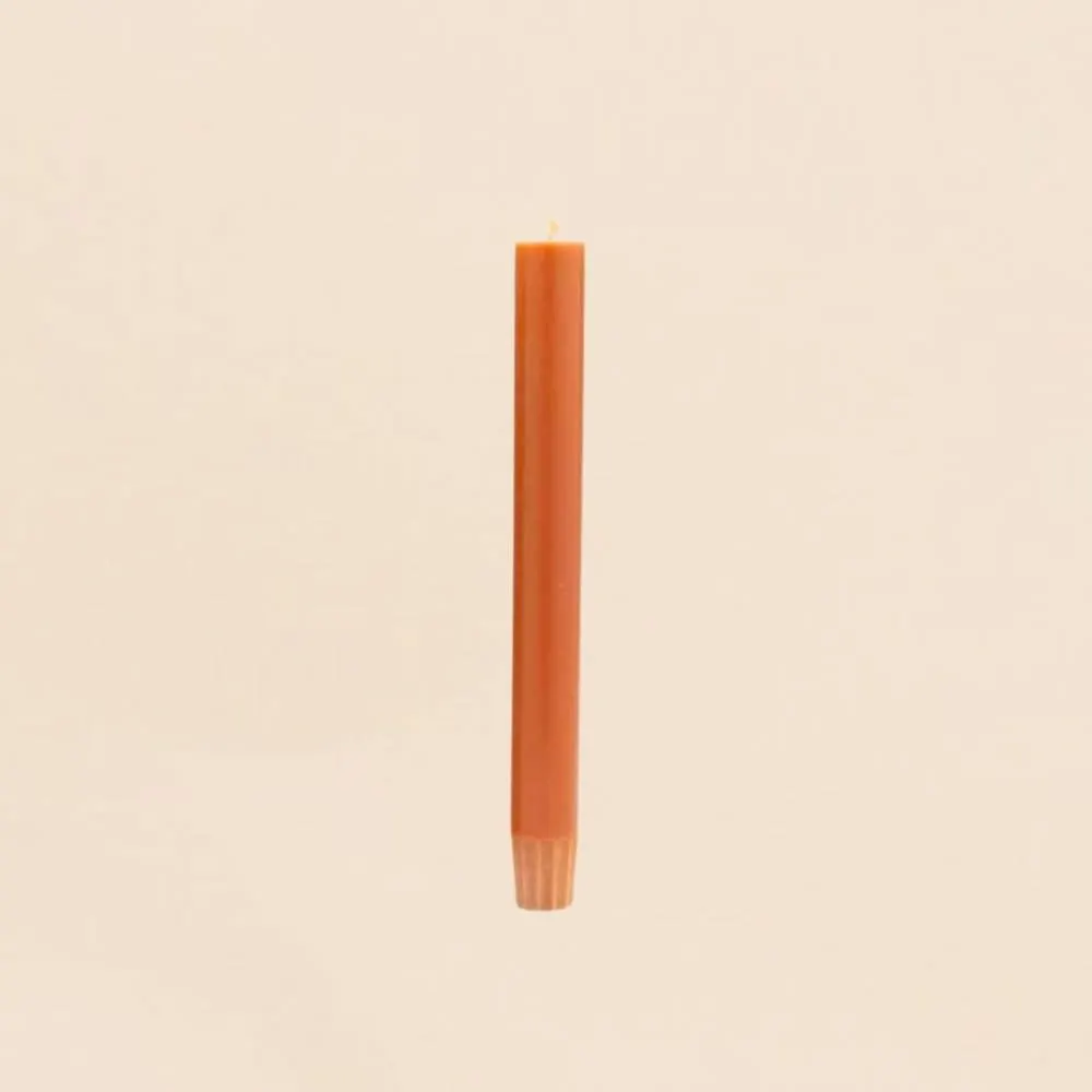 Illustration numéro 3 du produit Set de 10 bougies cierges cognac 20 cm