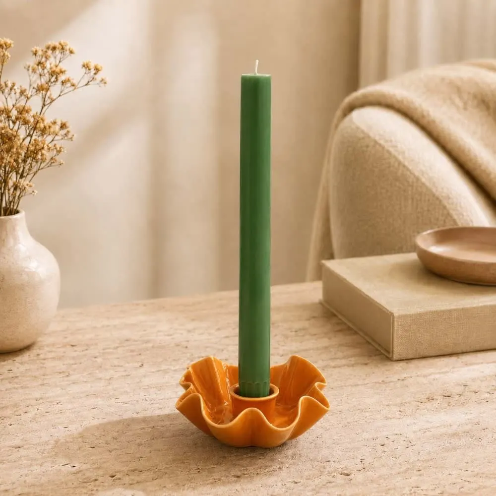 Illustration numéro 3 du produit Set de 10 bougies cierges matcha 20 cm