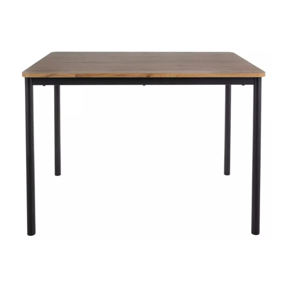 Illustration numéro 3 du produit Table de salle à manger et compacte en chêne avec pieds noirs 110cm