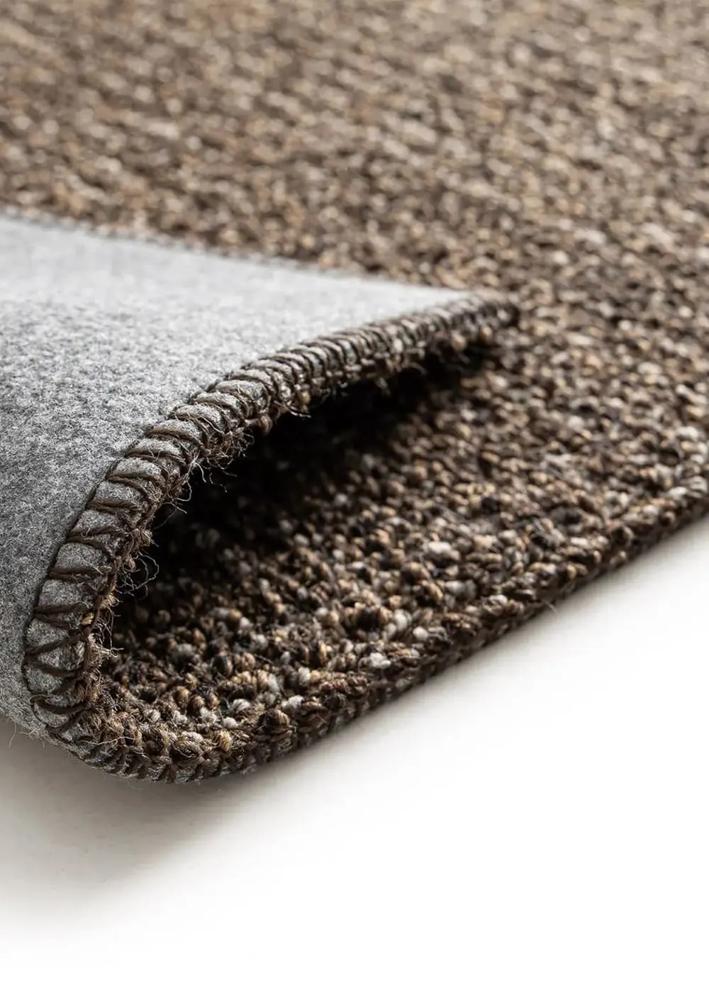 Illustration numéro 3 du produit Tapis lavable uni marron bouclé 80x150 cm