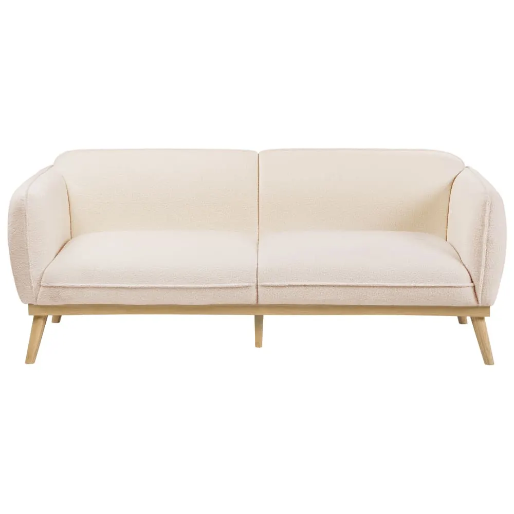 Illustration numéro 3 du produit Canapé 3 places 3 personnes en bouclé beige