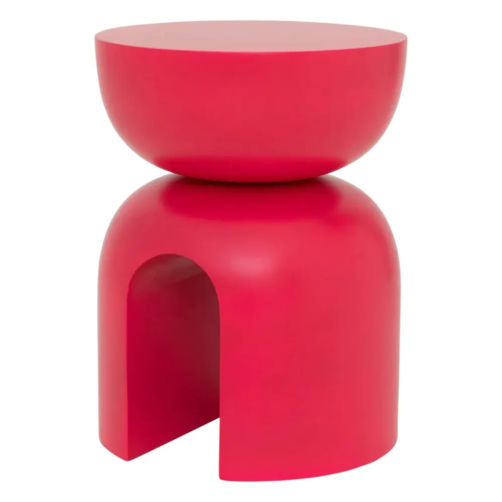 Illustration numéro 3 du produit Table d'appoint en bois de manguier rouge ø 30 * 40 cm