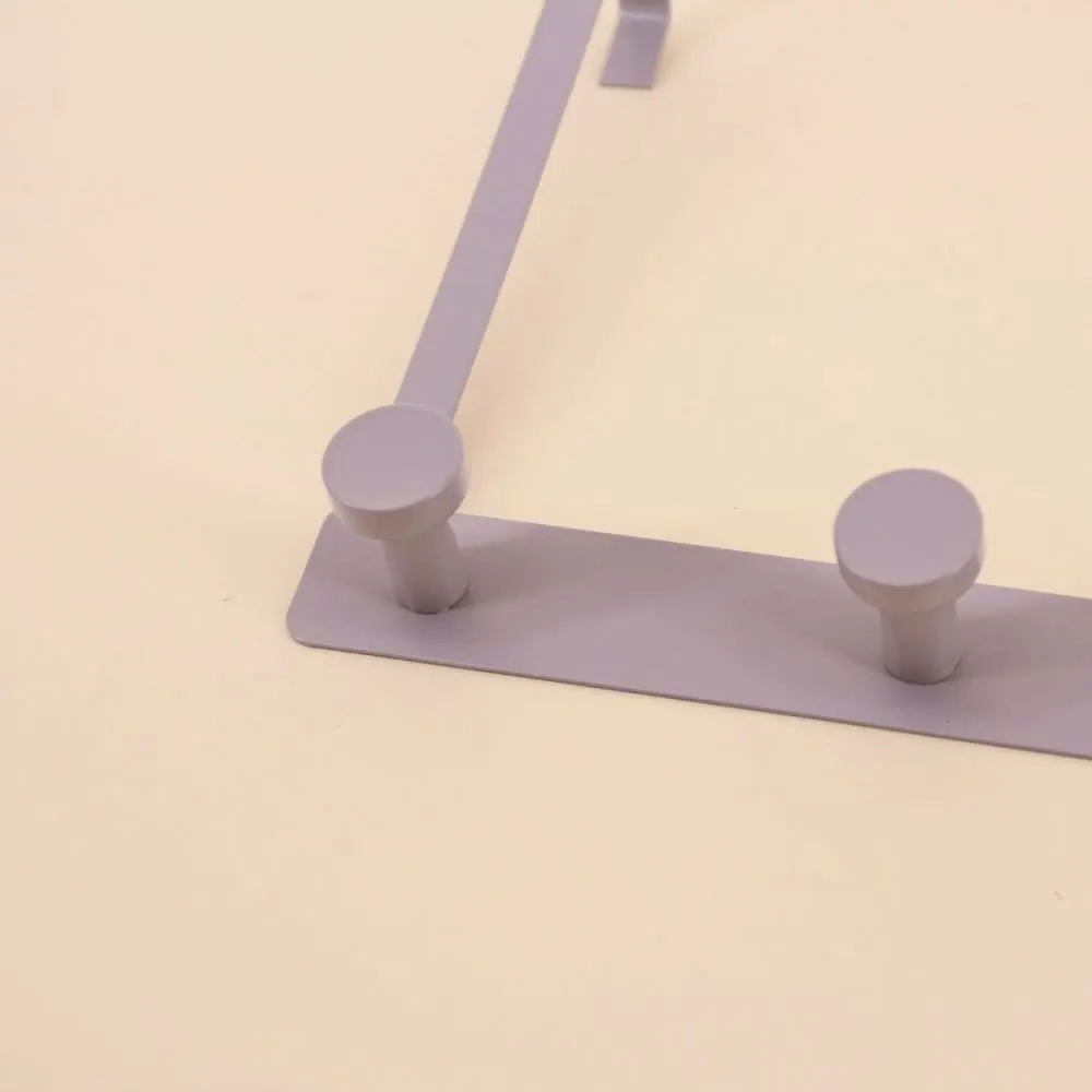 Illustration numéro 3 du produit Patère de porte en fer 3 gris têtes