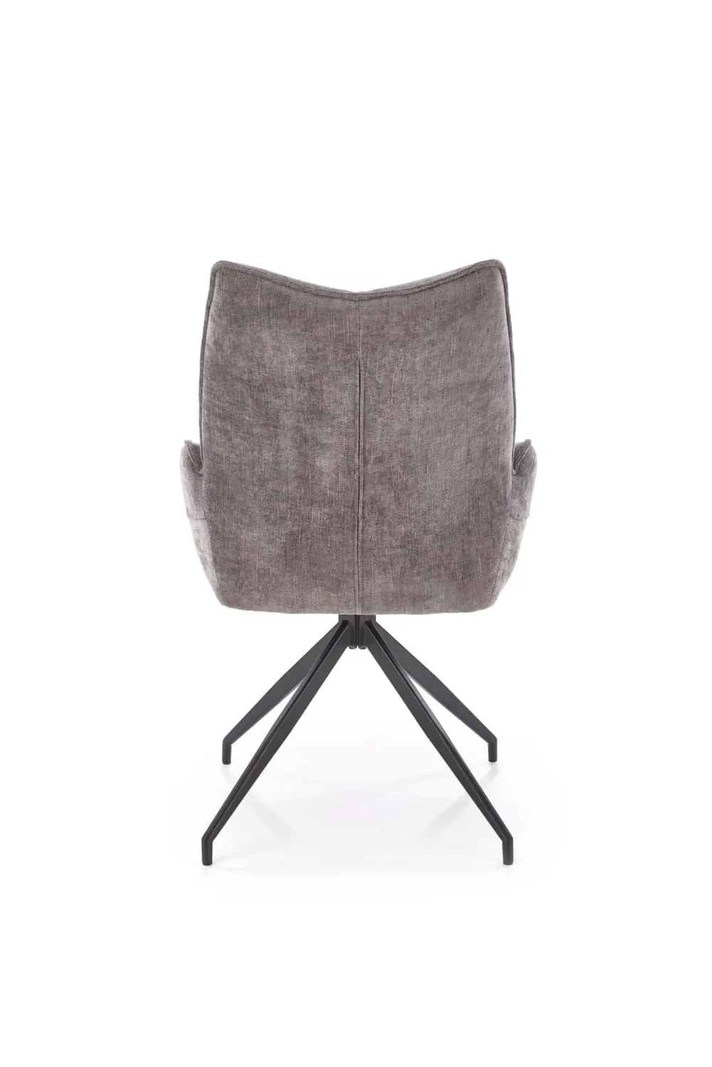 Illustration numéro 3 du produit Chaise en tissu de polyester grise pivotante 360°