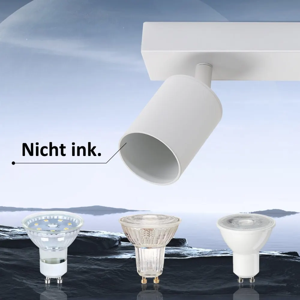 Illustration numéro 3 du produit Spot de plafond en fer blanc 76.5x5.5x13.7cm gu10