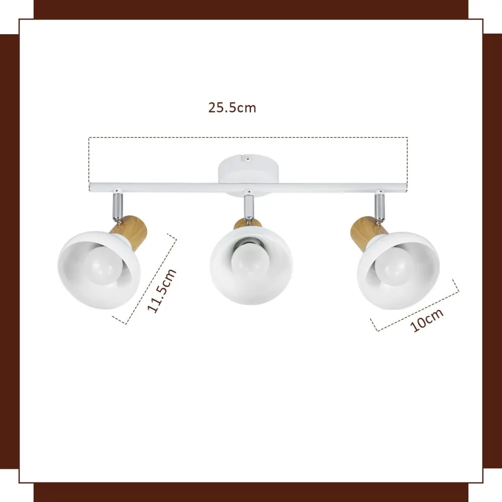 Illustration numéro 3 du produit Spot de plafond en fer blanc 41.2x11x15.5cm e14