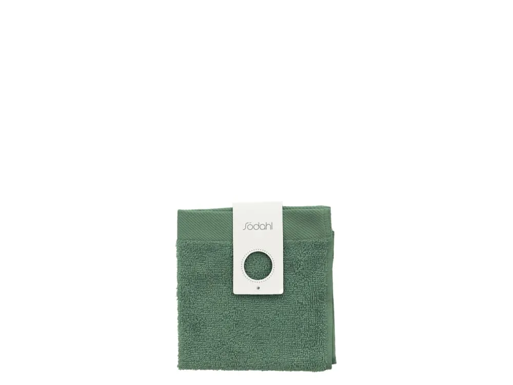 Illustration numéro 3 du produit Serviette d'invité en coton vert bleu 30x30cm