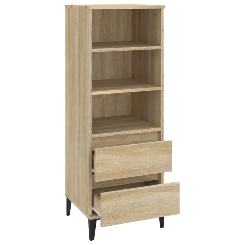Illustration numéro 3 du produit Bahut commode armoire bois beige 40 x 36 x 110 cm