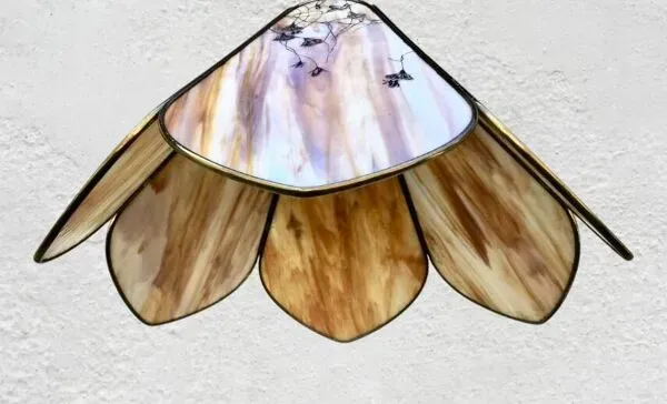 Illustration numéro 3 du produit Très grande suspension italienne art déco