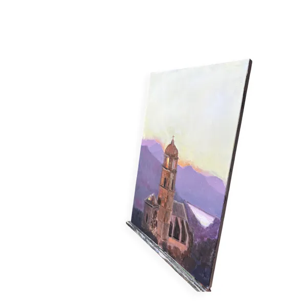 Illustration numéro 3 du produit Huile sur toile - Eglise Corse