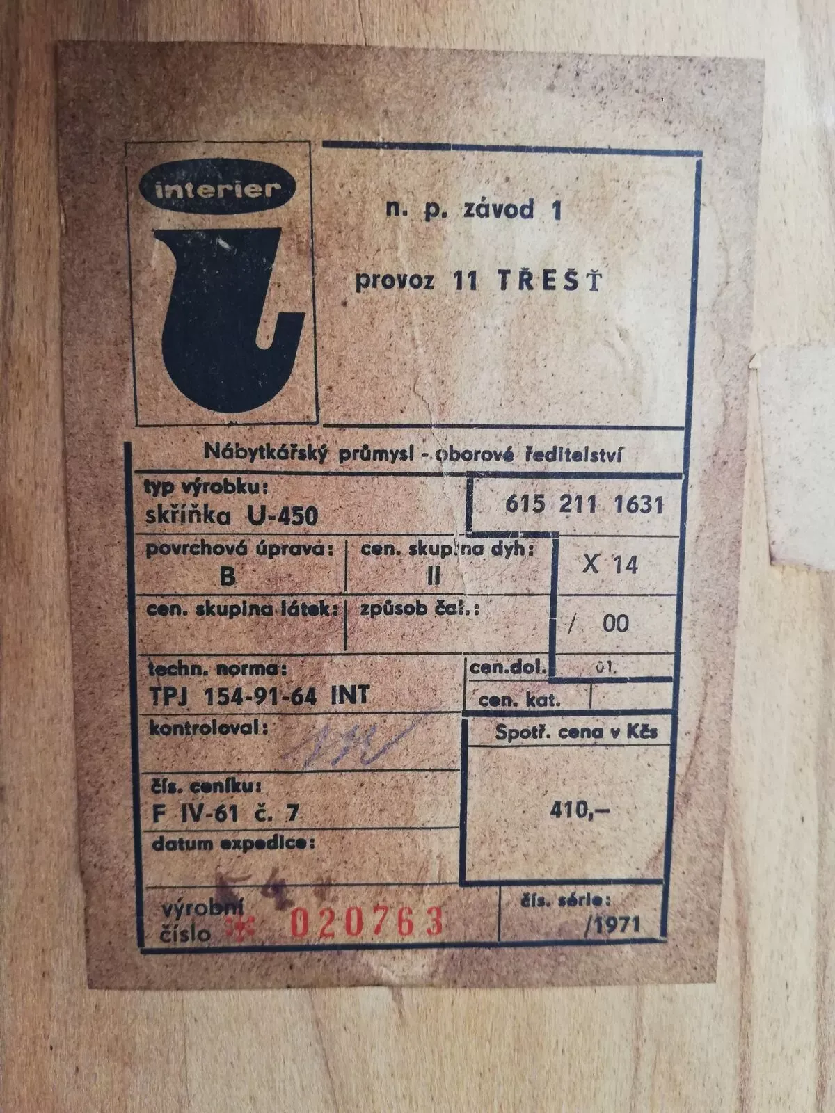 Illustration numéro 3 du produit Commode, enfilade Tchèque vintage, Jiri Jiroutek U458, 1960 style scandinave