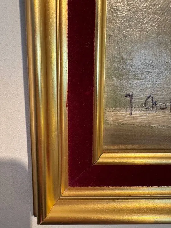 Illustration numéro 3 du produit Tableau ancien, Nature morte aux roses, signée Chaleyé