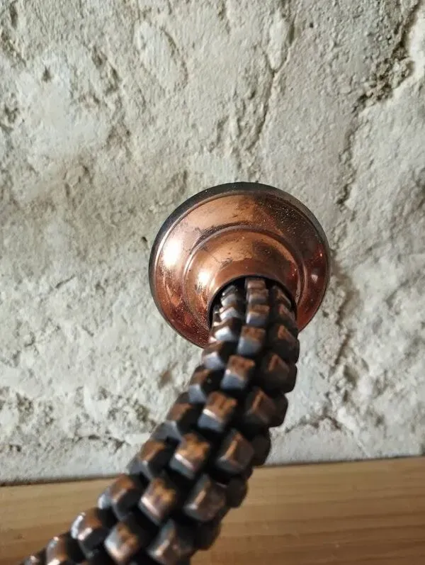 Illustration numéro 3 du produit Duo d’Appliques Vintage Articulées – Cuivre & Métal   Style Art déco / Indu