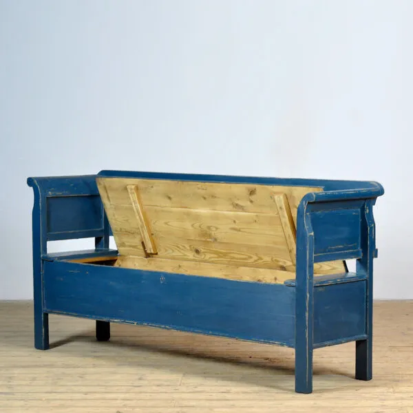 Illustration numéro 3 du produit Banc en pin ancien à plateau rabattable, années 1900