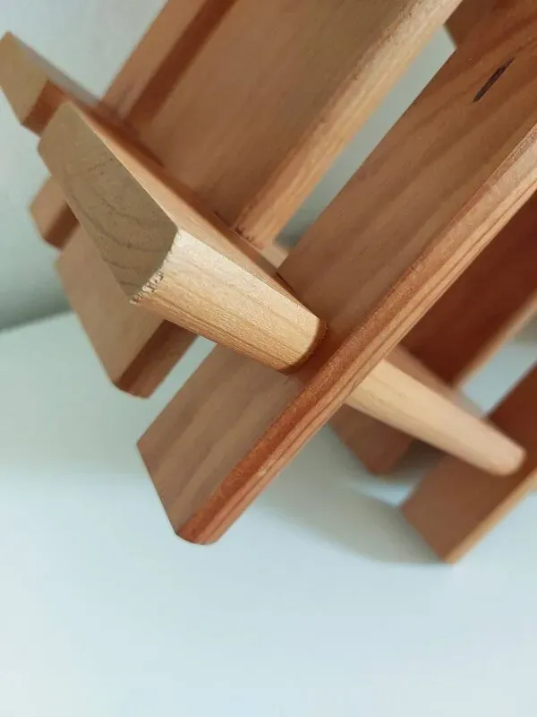 Illustration numéro 3 du produit Étagère vintage cruciforme en bois