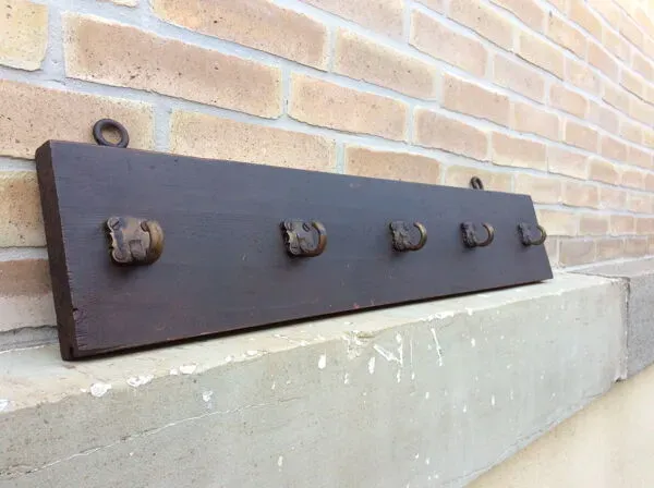 Illustration numéro 3 du produit Porte manteaux mural 5 patères bistrot