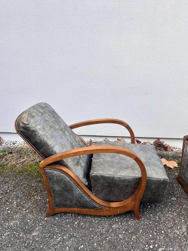 Illustration numéro 3 du produit paire de fauteuil art déco