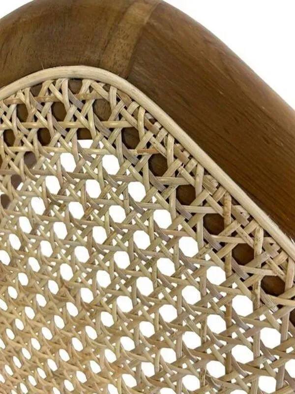 Illustration numéro 3 du produit Chaise longue rétro en rotin / fauteuil / siège unique