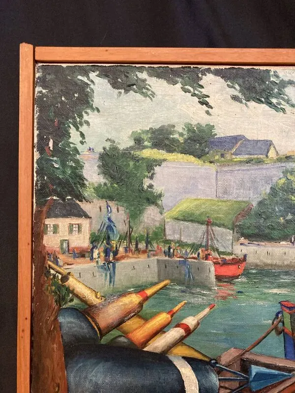 Illustration numéro 3 du produit Port de Belle-Île-En-Mer, Citadelle, huile sur toile