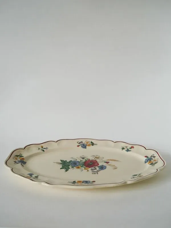 Illustration numéro 3 du produit Plat ovale Digoin Sarreguemines modèle Agreste, 1960