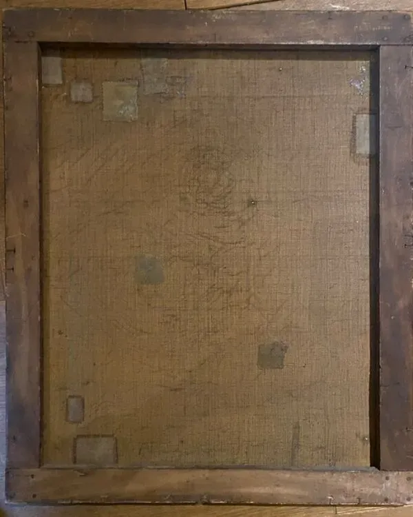 Illustration numéro 3 du produit Tableau ancien, portrait d’un homme de lettres signé daté 1863