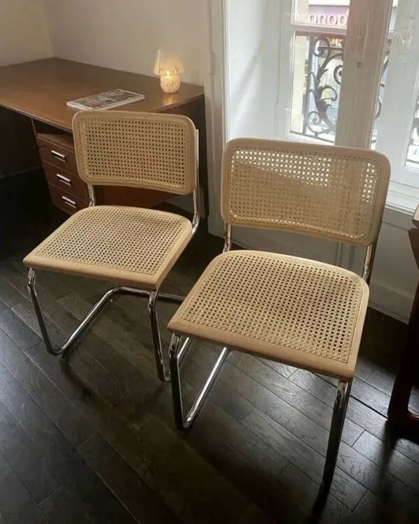 Illustration numéro 3 du produit Chaise Cesca B32 Marcel Breuer - Hêtre clair- Made in Italy