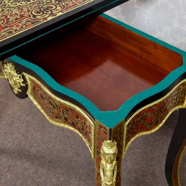 Illustration numéro 3 du produit Table de jeu portefeuille Boulle style Régence - XIXe