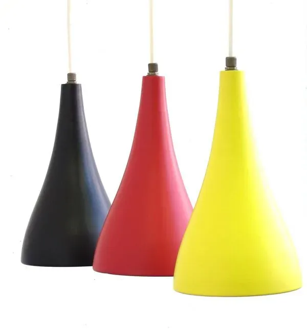 Illustration numéro 3 du produit Louis Kalff – pendentif vintage Philips jaune, rouge, noir