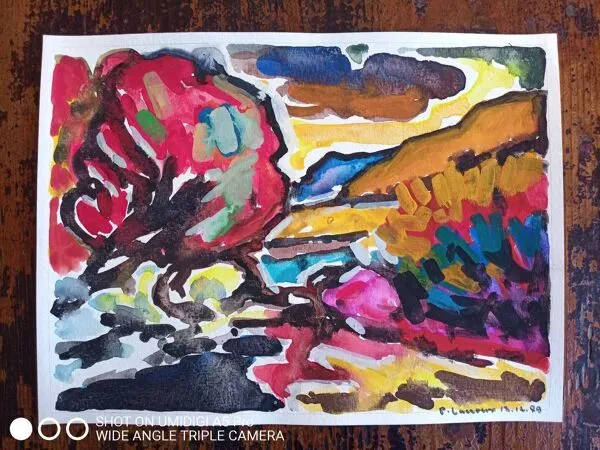 Illustration numéro 3 du produit pierre Lacroux (1909- 1993) Gouache sur papier 24 x 32 cm - de 1989 - (314)