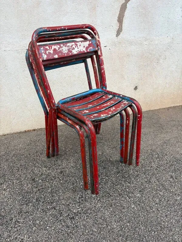 Illustration numéro 3 du produit Set de 4 chaises tolix T1