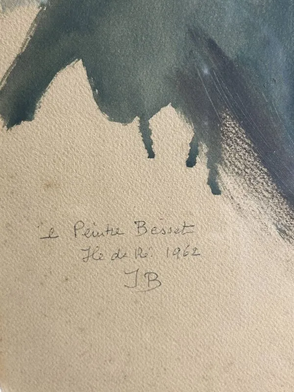 Illustration numéro 3 du produit Tableau huile HSP portrait de Besset signé daté XXème