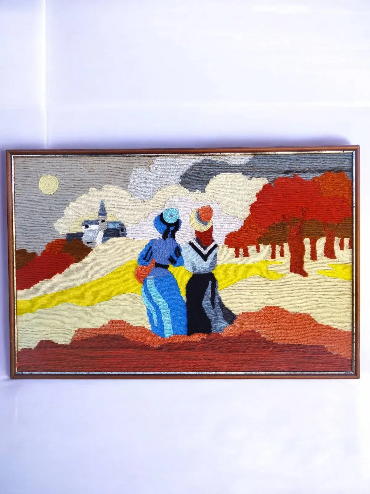 Illustration numéro 3 du produit Tableau vintage fil de laine